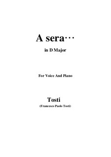 A sera: D Major by Франческо Паоло Тости