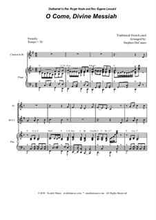 O Come, Divine Messiah: Duet for Flute and Bb-Clarinet by folklore