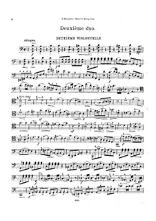 Шесть дуэтов для двух виолончелей, Op.9: Дуэт No.2 – Партия второй виолончели by Cornélis Liégeois