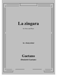 La zingara: C sharp minor by Гаэтано Доницетти