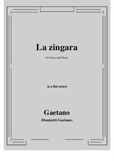 La zingara: A flat minor by Гаэтано Доницетти