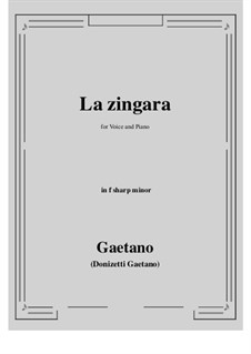 La zingara: F sharp minor by Гаэтано Доницетти