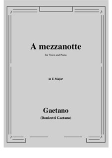 A mezzanotte: E Major by Гаэтано Доницетти