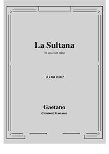 La Sultana: A flat minor by Гаэтано Доницетти