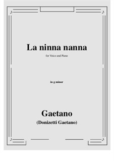 La ninna-nanna: G minor by Гаэтано Доницетти