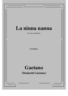 La ninna-nanna: B minor by Гаэтано Доницетти