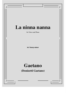 La ninna-nanna: F sharp minor by Гаэтано Доницетти