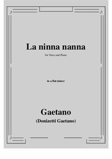 La ninna-nanna: A flat minor by Гаэтано Доницетти