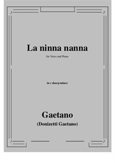 La ninna-nanna: C sharp minor by Гаэтано Доницетти