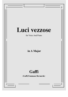 Luci vezzose: Ля мажор by Tomasso Bernardo Gaffi