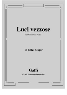 Luci vezzose: B flat Major by Tomasso Bernardo Gaffi