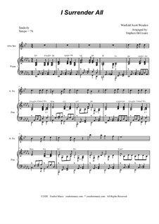 Всё Иисусу отдаю я: Для саксофона альта и фортепиано by Winfield Scott Weeden