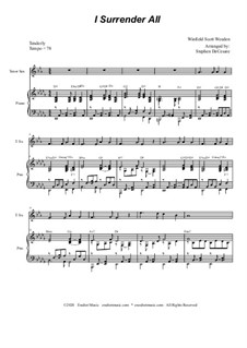 Всё Иисусу отдаю я: Для тенорового саксофона и фортепиано by Winfield Scott Weeden