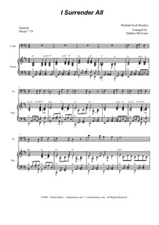 Всё Иисусу отдаю я: For Cello solo and Piano by Winfield Scott Weeden