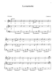 Сурок: Версия для голоса и фортепиано by Людвиг ван Бетховен