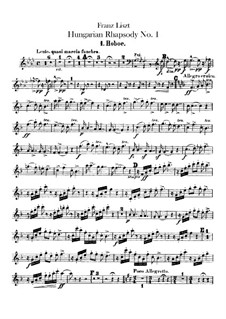 No.14 фа минор, для оркестра, S.359/1: Партии I-II гобоев by Франц Лист