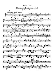 No.14 фа минор, для оркестра, S.359/1: Партии I-II кларнетов by Франц Лист