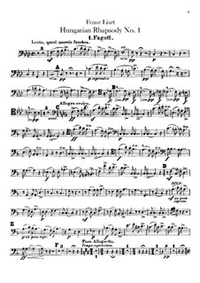 No.14 фа минор, для оркестра, S.359/1: Партии фаготов by Франц Лист