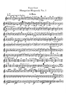 No.14 фа минор, для оркестра, S.359/1: Партии валторн by Франц Лист
