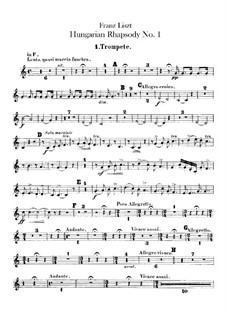 No.14 фа минор, для оркестра, S.359/1: Партии труб by Франц Лист