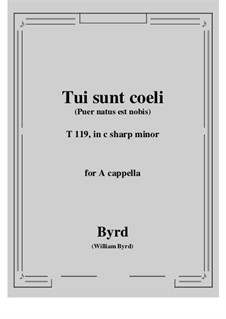 Tui sunt coeli: C sharp minor by Уильям Бёрд