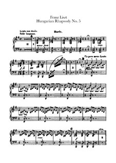 No.5 ми минор, для оркестра, S.621/5: Партия арфы by Франц Лист