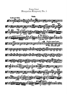 No.5 ми минор, для оркестра, S.621/5: Партия альта by Франц Лист