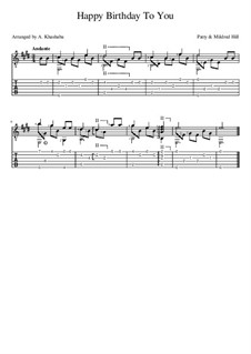 С днем рождения тебя: Для гитары by Милдред  Хилл