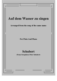 Баркарола, D.774 Op.72: Для флейты и фортепиано by Франц Шуберт