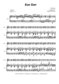 Suo Gan (arr. DeCesare): For Bb-Clarinet solo and Piano by folklore