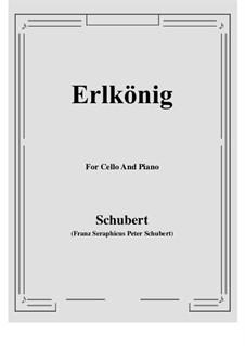 Лесной царь, D.328 Op.1: Для виолончели и фортепиано by Франц Шуберт