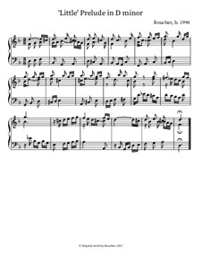 Little Prelude and Fugue in D minor: I. Prelude by Mitch Boucher