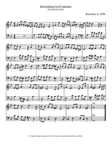 Invention in G minor: Invention in G minor by Mitch Boucher