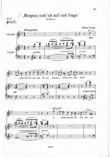 Morgens Steh ich Auf und Frage, S.290: Version II by Франц Лист