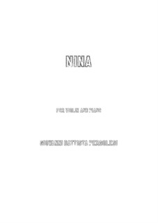 Три дня уже как Нина: Для скрипки и фортепиано by Джованни Баттиста Перголези