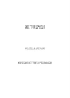 Если любишь : Для виолончели и фортепиано by Джованни Баттиста Перголези