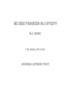 Se non fossero gli stenti: Для скрипки и фортепиано by Giacomo Antonio Perti