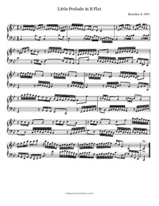 Little Prelude and Fugue in B Flat: I. Prelude by Mitch Boucher