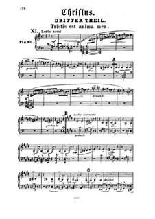 Христос, S.3: Акт III, для солистов, хора и фортепиано by Франц Лист