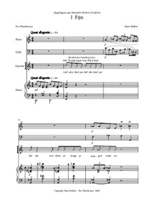 Drie Liederen op tekst van Eva Vleeskruyer voor sopraan, fluit, cello en piano: No.1 Fijn by Hans Bakker