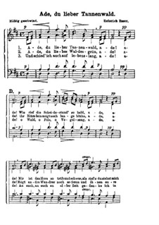 Ade, du lieber Tannenwald: Ade, du lieber Tannenwald by Генрих Эссер