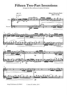 Весь сборник, BWV 772-786: For Oboe and Bassoon by Иоганн Себастьян Бах