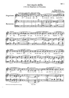 Ave maris stella, S.34: For voice and harmonium by Франц Лист