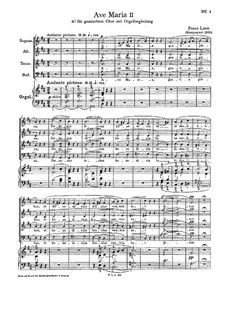 Ave Maria II, S.38: Партитура by Франц Лист