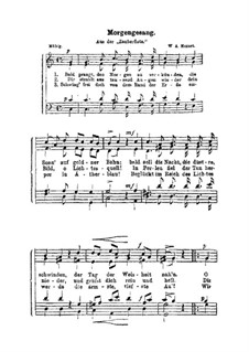 Утренняя песня: Утренняя песня by Вольфганг Амадей Моцарт