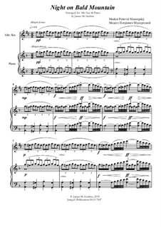 Ночь на лысой горе: For alto sax and piano by Модест Мусоргский