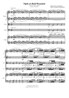 Ночь на лысой горе: For piano quintet by Модест Мусоргский