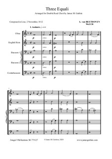 Three Equale, WoO 30: For Double Reed Choir by Людвиг ван Бетховен