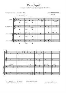 Three Equale, WoO 30: For Double Reed Quartet by Людвиг ван Бетховен