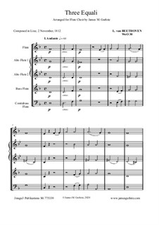 Three Equale, WoO 30: For Flute Choir by Людвиг ван Бетховен